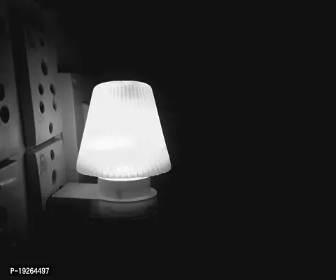 IMPERIAL TECHNOCART Small Umbrella Type 2 Pin Night Lamp 0.5 Watt Plug  Play Bulb for Bedroom, Living Room, Zero Watt Light Direct Socket Night Lamp (White- Pack of 2)-thumb5