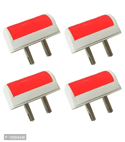 IMPERIAL TECHNOCART Small Mini Tube Type 2 Pin Night Lamp 0.5 Watt Plug  Play Bulb for Bedroom, Living Room, Zero Watt Light Direct Socket Night Lamp (Red- Pack of 4)