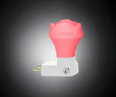 IMPERIAL TECHNOCART Small Rose Type 2 Pin Night Lamp 0.5 Watt Plug  Play Bulb for Bedroom, Living Room, Zero Watt Light Direct Socket Night Lamp (Red- Pack of 6)-thumb1