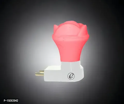 IMPERIAL TECHNOCART Small Rose Type 2 Pin Night Lamp 0.5 Watt Plug  Play Bulb for Bedroom, Living Room, Zero Watt Light Direct Socket Night Lamp (Red- Pack of 4)-thumb2