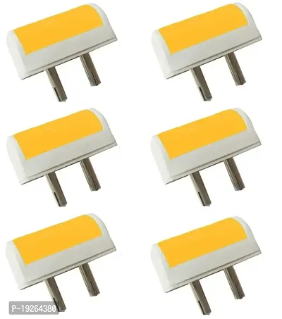 IMPERIAL TECHNOCART Small Mini Tube Type 2 Pin Night Lamp 0.5 Watt Plug  Play Bulb for Bedroom, Living Room, Zero Watt Light Direct Socket Night Lamp (Yellow- Pack of 6)