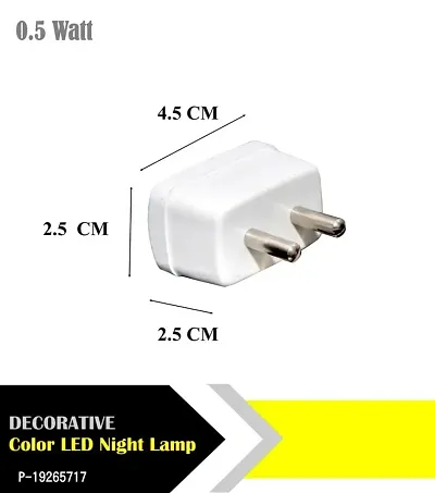 IMPERIAL TECHNOCART Small Square Type 2 Pin Night Lamp 0.5 Watt Plug  Play Bulb for Bedroom, Living Room, Zero Watt Light Direct Socket Night Lamp (Yellow- Pack of 4)-thumb3