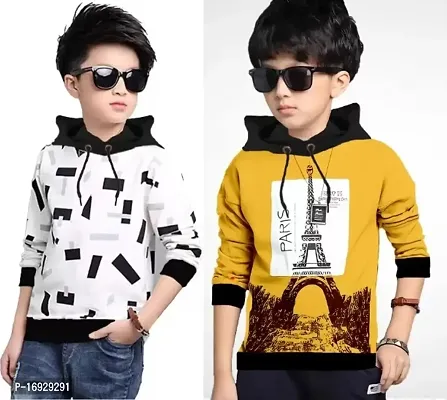 Classic Cotton Blend Printed Kids Boys Tshirt Pack of 2