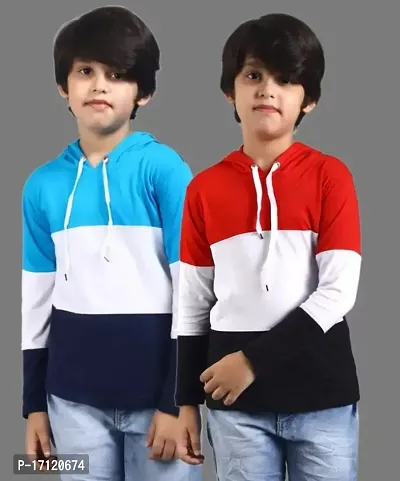 Classic Cotton Blend Printed Kids Boys Tshirt Pack of 2-thumb0
