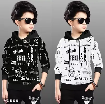 Classic Cotton Printed Tshirt For Boys Pack of 2