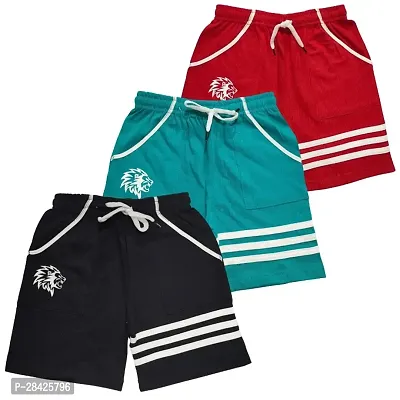 Stylish Cotton Short For Boys Pack Of 3-thumb0