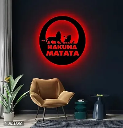 Unique Creation Multicolor Wall Decorative LED Logo Backlight Night Lamp with Remote Control Hakuna matata 15 12x12