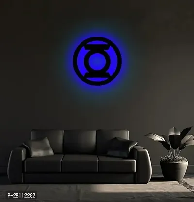 Unique Creation Multicolor Wall Decorative LED Logo Backlight Night Lamp with Remote Control Greenlentern 14 12x12-thumb0