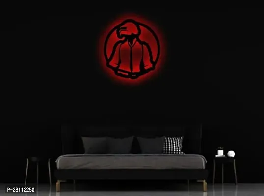 Unique Creation Multicolor Wall Decorative Pubg Logo LED Backlight Night Lamp with Remote ControlMulticolor 12  12