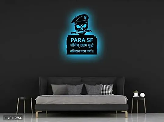 Unique Creation Multicolor Wall Decorative Army para Logo LED Backlight Night Lamp with Remote ControlMulticolor 12  12-thumb0