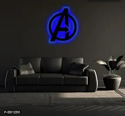 Unique Creation Multicolor Wall Decorative LED Logo Backlight Night Lamp with Remote Control Avenger 02 12x12