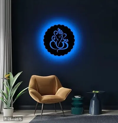 Unique Creation Multicolor Wall Decorative LED Logo Backlight Night Lamp with Remote Control Ganesha 12 12x12