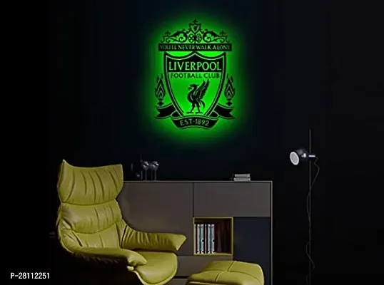 Unique Creation Multicolor Wall Decorative Leverpool Logo LED Backlight Night Lamp with Remote ControlMulticolor 12  12-thumb0