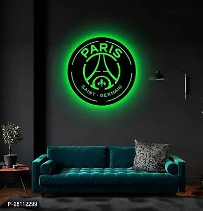 Unique Creation Multicolor Wall Decorative LED Logo Backlight Night Lamp with Remote Control PARIS 21 12x12-thumb0