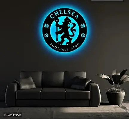 Unique Creation Multicolor Wall Decorative LED Logo Backlight Night Lamp with Remote Control CHELSEA 07 12x12