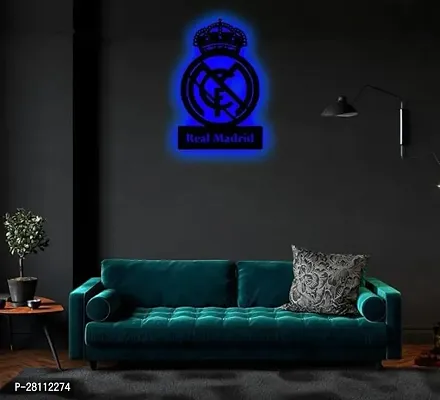 Unique Creation Multicolor Wall Decorative LED Logo Backlight Night Lamp with Remote Control Realmadrid 22 12x12