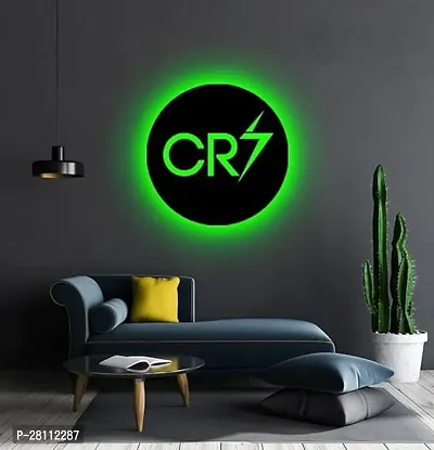 Unique Creation Multicolor Wall Decorative LED Logo Backlight Night Lamp with Remote Control CR7 08  12x12