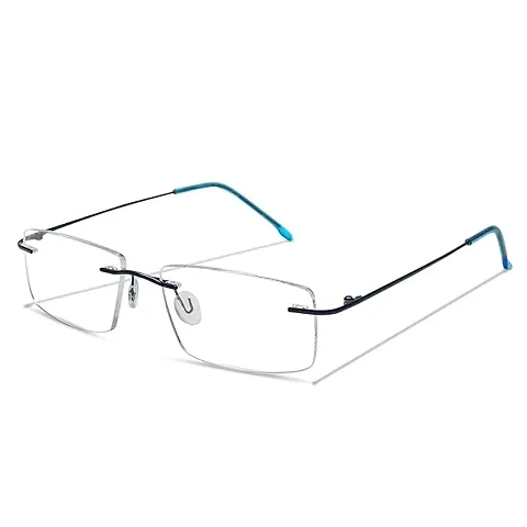 JOY COLOURS Rimless Rectangular Spectacle Frame For Women Medium