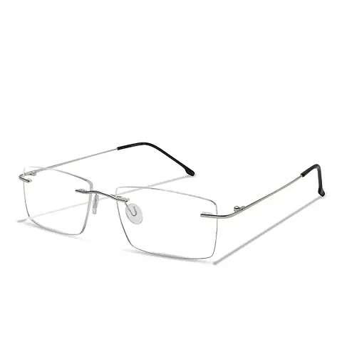 JOY COLOURS Rimless Rectangular Spectacle Frame For Women Medium