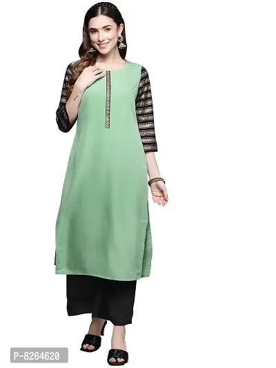 Ziyaa women's straight 2025 crepe kurta