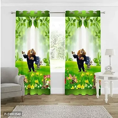 KHUSHI CREATION ? Digital 3D Printed Polyester Fabric Curtain for Bed Room, Kids Room, Living Room, Home Decoration Curtain for Window/Door/Long Door (D.N.172)