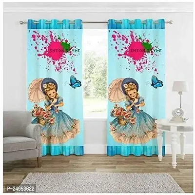 KHUSHI CREATION ? Digital 3D Printed Polyester Fabric Curtain for Bed Room, Kids Room, Living Room, Home Decoration Curtain for Window/Door/Long Door (D.N.82)