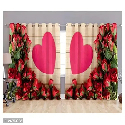 KHUSHI CREATION ? Digital 3D Printed Polyester Fabric Curtain for Bed Room, Kids Room, Living Room, Home Decoration Curtain for Window/Door/Long Door (D.N.45)-thumb0