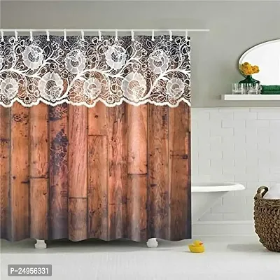 KHUSHI CREATION 3D Design Digital Printed Polyester Fabric Curtain for Bed Room, Kids Room, Curtain Color Brown Window/Door/Long Door (D.N.285)-thumb0