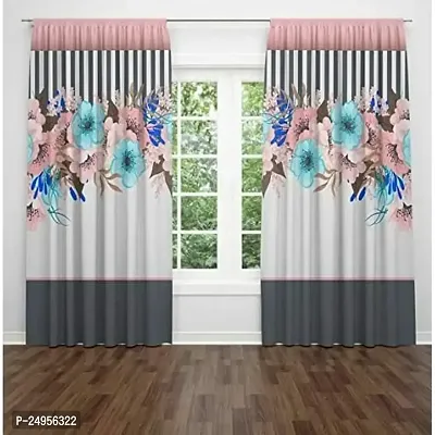 KHUSHI CREATION 3D Digital Printed Polyester Fabric Curtain for Bed Room, Kids Room, Living Room, Curtain Color White Window/Door/Long Door (D.N.703) (1, 4 x 5 Feet (Size ; 48 x 60 Inch) Window)-thumb0