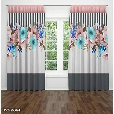 KHUSHI CREATION 3D Digital Printed Polyester Fabric Curtain for Bed Room, Kids Room, Living Room, Curtain Color White Window/Door/Long Door (D.N.703) (1, 4 x 9 Feet (Size ; 48 x 108 Inch) Long Door)