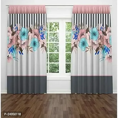 KHUSHI CREATION 3D Digital Printed Polyester Fabric Curtain for Bed Room, Kids Room, Living Room, Curtain Color White Window/Door/Long Door (D.N.703) (1, 4 x 7 Feet (Size ; 48 x 84 Inch) Door)