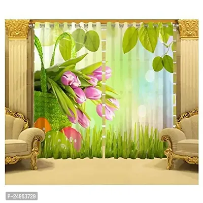 KHUSHI CREATION ? Digital 3D Printed Polyester Fabric Curtain for Bed Room, Kids Room, Living Room, Home Decoration Curtain for Window/Door/Long Door (D.N.110)