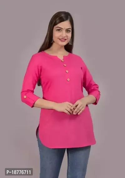 Stylish Straight Pink  Cotton Kurta Bottom Set For Women-thumb0