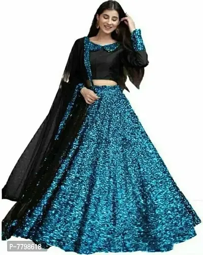 SPECIAL HEAVY DESIGN SEQUENCE LEHENGA CHOLIS FOR WOMEN AND GIRLS-thumb0