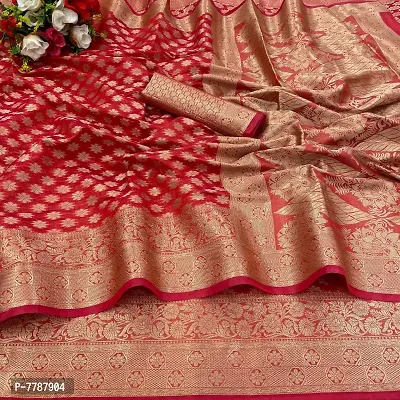 Elegant Art Silk Saree With Blouse Piece For Women-thumb0