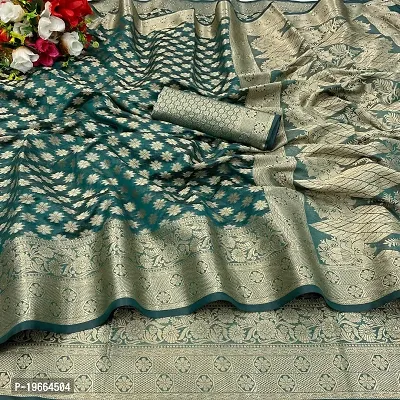 Classic Jacquard Saree with Blouse piece-thumb0