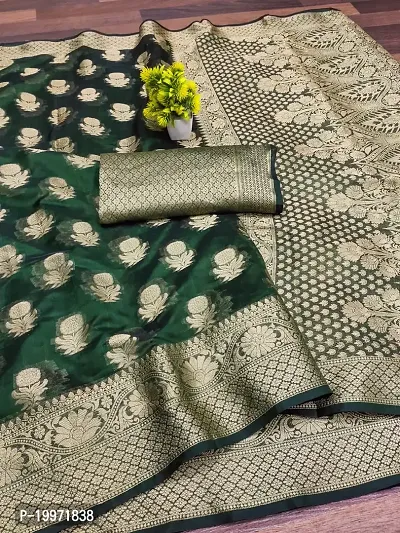 New Fancy Organza Fabrics Repior Jaquard Banarsi Silk Saree