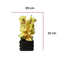 Ryme Blossom/Orchid Artificial Flower with Pot (White Yellow)-thumb1