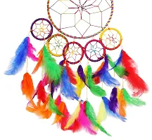 Ryme Dream Catcher,Handmade Hangings for Positivity (Can be Used as Home D?cor Accents, Wall Hangings, Garden, Car, Outdoor, Bedroom, Key Chain, Meditation Room (6 Rings, Pack of 3)-thumb1