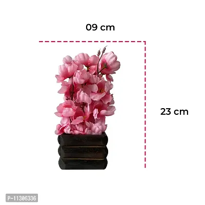 Ryme Blossom/Orchid Artificial Flower with Pot (White Pink)-thumb3