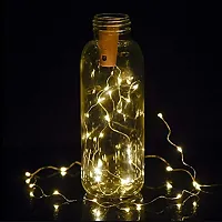 Blue Penguin 20 LED Wine Bottle Cork Copper Wire String Lights Battery Operated for Indoor & Outdoor Decorations (Pack of 1)-thumb3