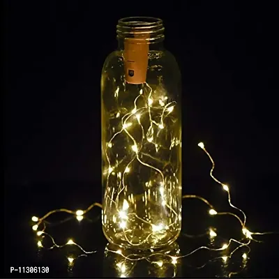 Blue Penguin 20 LED Wine Bottle Cork Copper Wire String Lights Battery Operated for Indoor & Outdoor Decorations (Pack of 1)-thumb4