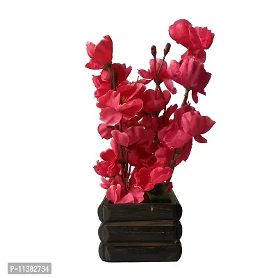 Ryme Blossom/Orchid Artificial Flower with Pot (Red)