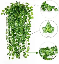 Blue Penguin Artificial Money Plant Leaves Creeper Bail for Home Office Terrace Festival Decoration (Length 6.5 Feet) (Greeen, 3)-thumb2