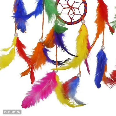 Ryme Dream Catcher,Handmade Hangings for Positivity (Can be Used as Home D?cor Accents, Wall Hangings, Garden, Car, Outdoor, Bedroom, Key Chain, Meditation Room (7 Rings, Pack of 3)-thumb3