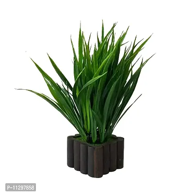 Ryme Wild Bamboo Green Artificial Plant with Pot for Gift Home Office Table Decoration