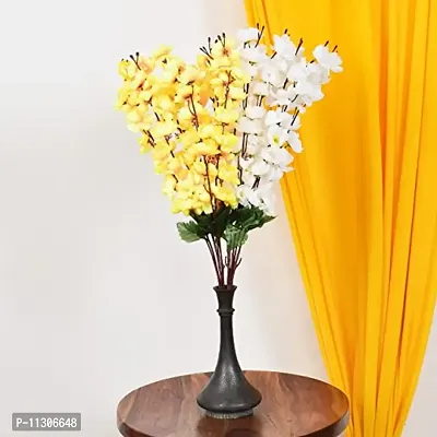 Ryme Artificial Orchid Blossom Flower (White, Yellow)-thumb0