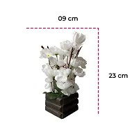 Ryme Blossom/Orchid Artificial Flower with Pot (White Pink)-thumb1