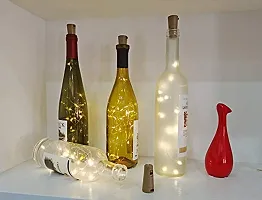 Blue Penguin 20 LED Wine Bottle Cork Copper Wire String Lights Battery Operated for Indoor & Outdoor Decorations (Pack of 4)-thumb3