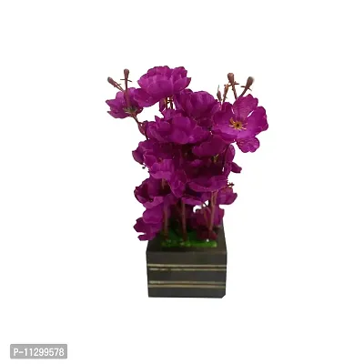 Ryme Blossom/Orchid Artificial Flower with Pot (Purple)